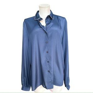 Vintage James Kenrob by Dalton Navy Button Down Shirt - size 18